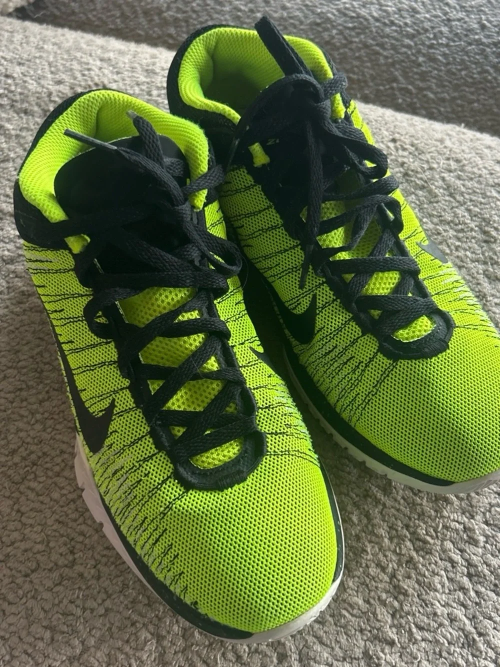 Nike Kids Flyknit Sneakers - Neon Yellow/Black